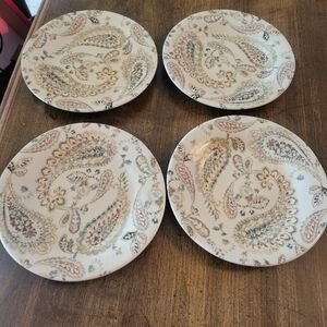 Paisley Patterned Dinner Plates - Set of 4   222 FIFTH INDIRA